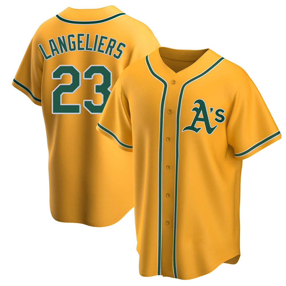 Boles Athletics #23 Shea Langeliers Player Gold Replica Alternate Stitched Jersey