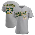 Boles Athletics #23 Shea Langeliers Player Gray Authentic Road Stitched Jersey