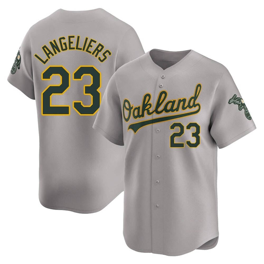 Boles Athletics #23 Shea Langeliers Player Gray Limited Away Stitched Jersey