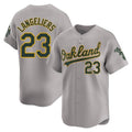 Boles Athletics #23 Shea Langeliers Player Gray Limited Away Stitched Jersey