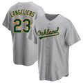Boles Athletics #23 Shea Langeliers Player Gray Replica Road Stitched Jerseys