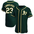 Boles Athletics #23 Shea Langeliers Player Green Authentic Alternate Stitched Jerseys