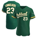 Boles Athletics #23 Shea Langeliers Player Green Authentic Kelly Alternate Stitched Jerseys