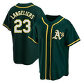 Boles Athletics #23 Shea Langeliers Player Green Replica Alternate Stitched Jerseys