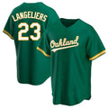 Boles Athletics #23 Shea Langeliers Player Green Replica Kelly Alternate Stitched Jerseys