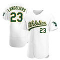 Boles Athletics #23 Shea Langeliers Player White Authentic Home Stitched Jersey
