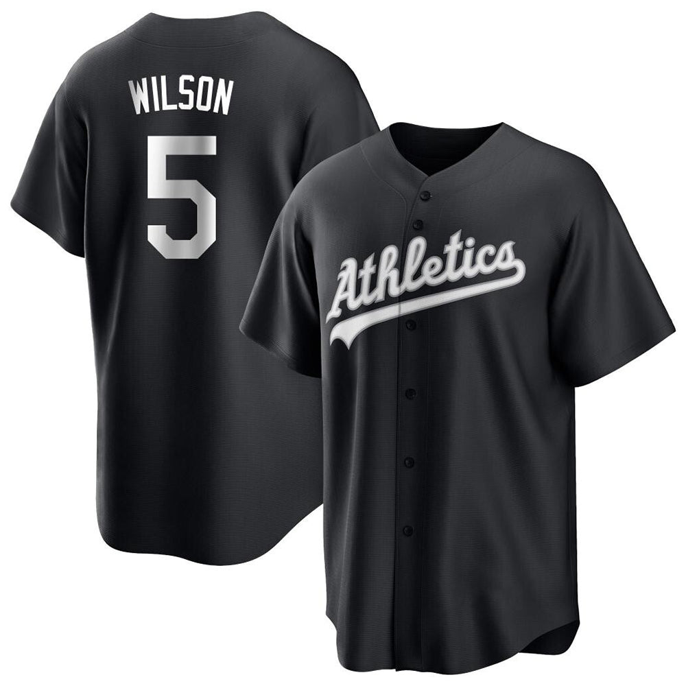 Boles Athletics #5 Jacob Wilson Black&White Replica Alternate Stitched Jersey