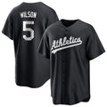 Boles Athletics #5 Jacob Wilson Black&White Replica Alternate Stitched Jersey