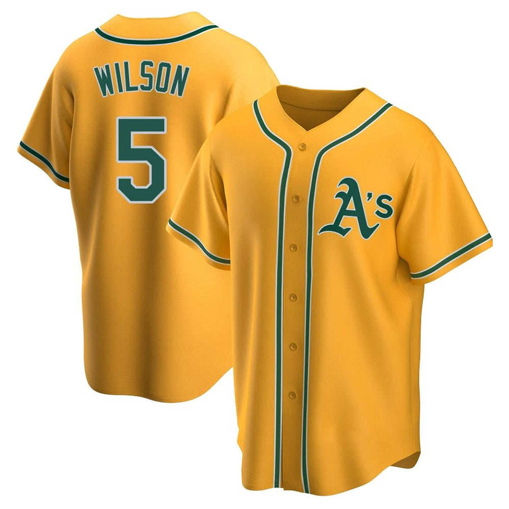 Boles Athletics #5 Jacob Wilson Gold Replica Alternate Stitched Jersey