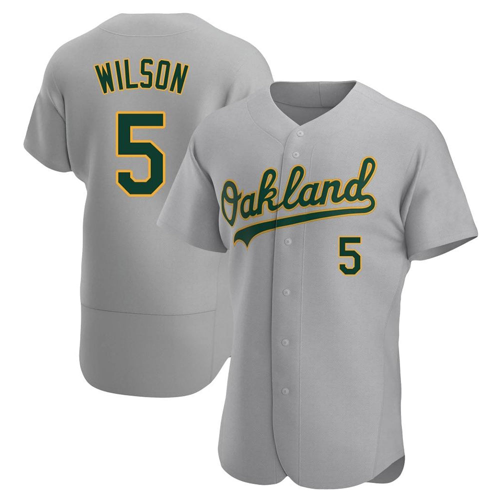 Boles Athletics #5 Jacob Wilson Gray Authentic Road Stitched Jersey