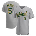 Boles Athletics #5 Jacob Wilson Gray Authentic Road Stitched Jersey