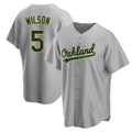 Boles Athletics #5 Jacob Wilson Gray Replica Road Stitched Jersey
