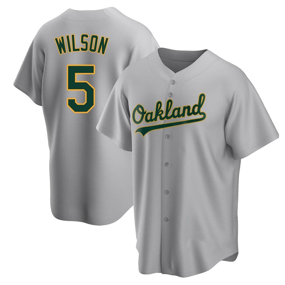 Boles Athletics #5 Jacob Wilson Gray Replica Road Stitched Jersey