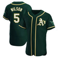 Boles Athletics #5 Jacob Wilson Green Authentic Alternate Stitched Jersey