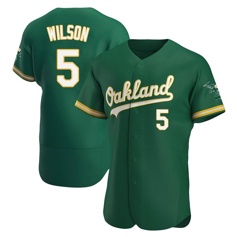 Boles Athletics #5 Jacob Wilson Green Authentic Kelly Alternate Stitched Jersey