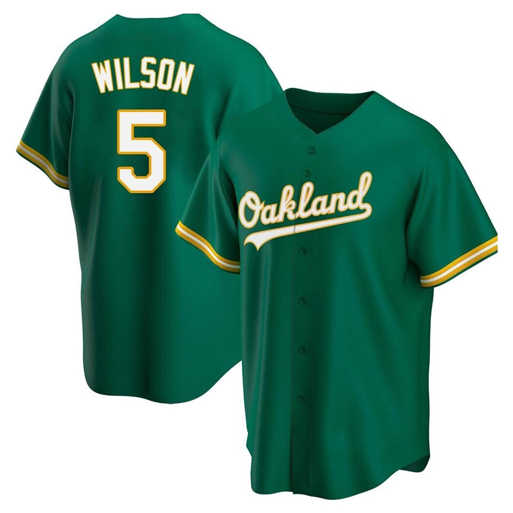 Boles Athletics #5 Jacob Wilson Green Kelly Alternate Stitched Jersey