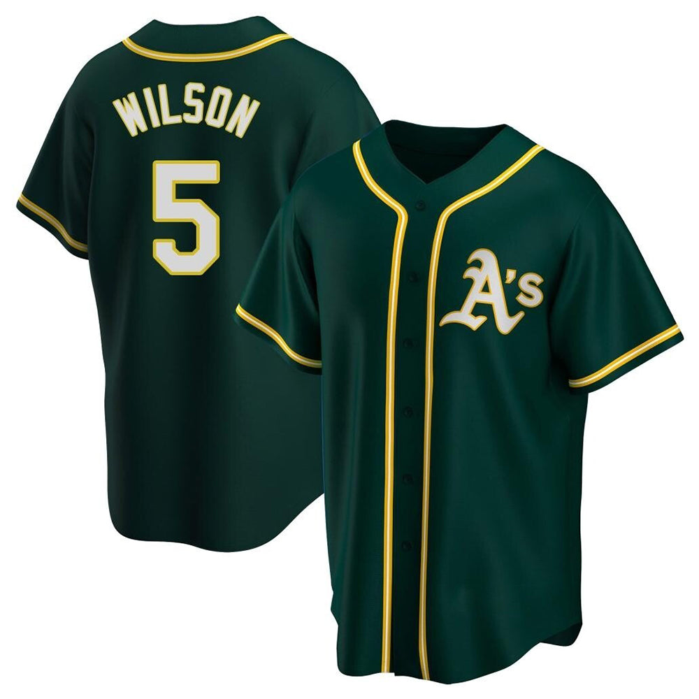 Boles Athletics #5 Jacob Wilson Green Replica Alternate Stitched Jersey