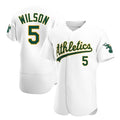 Boles Athletics #5 Jacob Wilson White Authentic Home Stitched Jersey