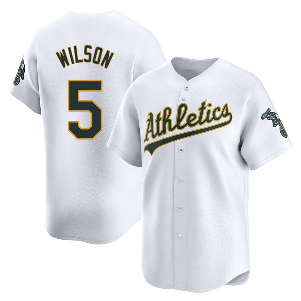 Boles Athletics #5 Jacob Wilson White Limited Home Stitched Jersey
