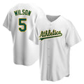 Boles Athletics #5 Jacob Wilson White Replica Home Stitched Jersey