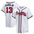 Boles A.Braves #13 Ronald Acuna Jr. 2025 All-Star Game Home Replica Player Jersey - White Stitched Personalized Jersey