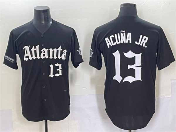 Boles A.Braves #13 Ronald Acuna Jr. Black Gothic South x Outkast Edition Vapor Limited Stitched Personalized Jersey