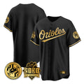 Boles B.Orioles Black Gold 30th Anniversary of 2131 Home Game Blank Player Stitched Jerseys