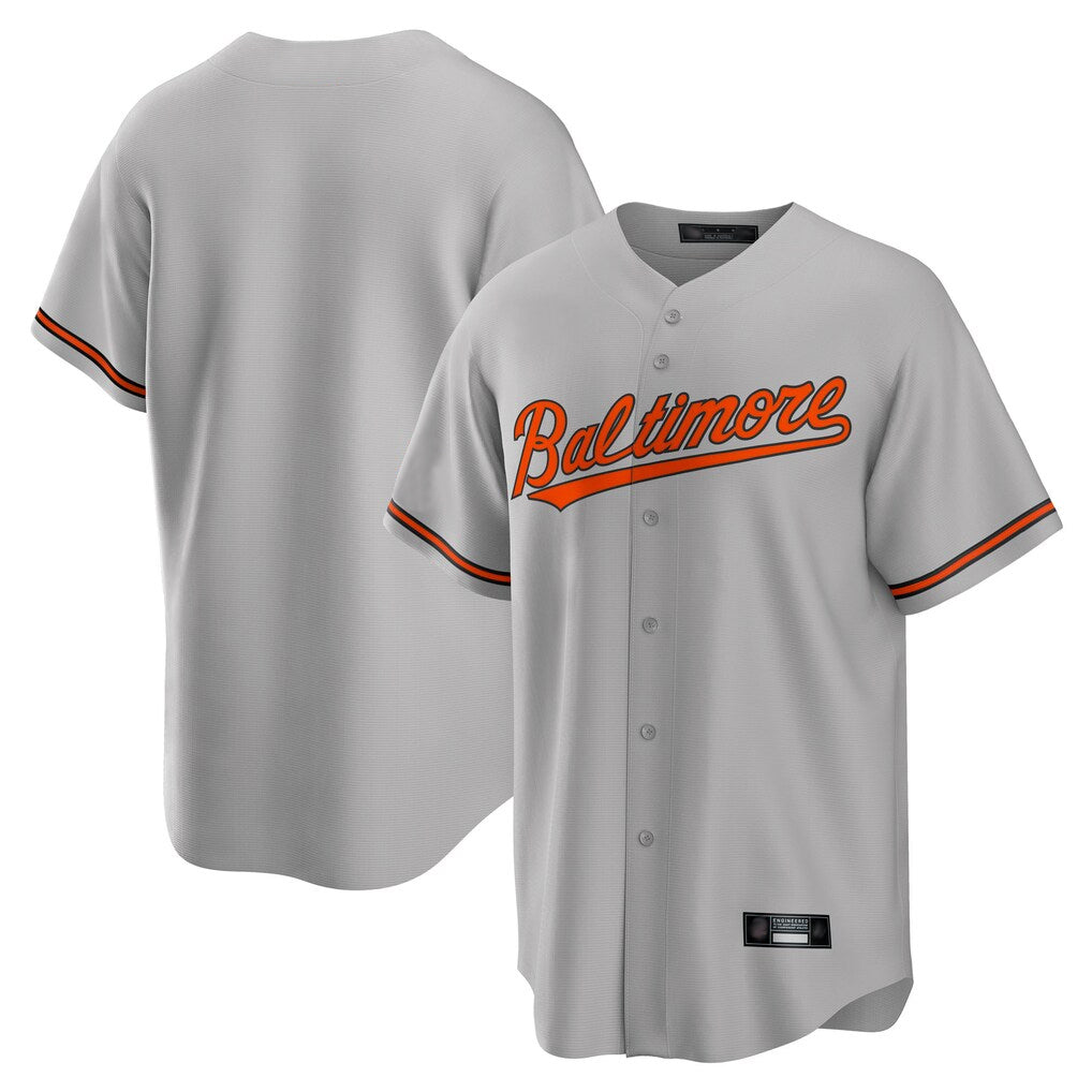 Boles B.Orioles Gray Home Game Blank Player Stitched Jerseys