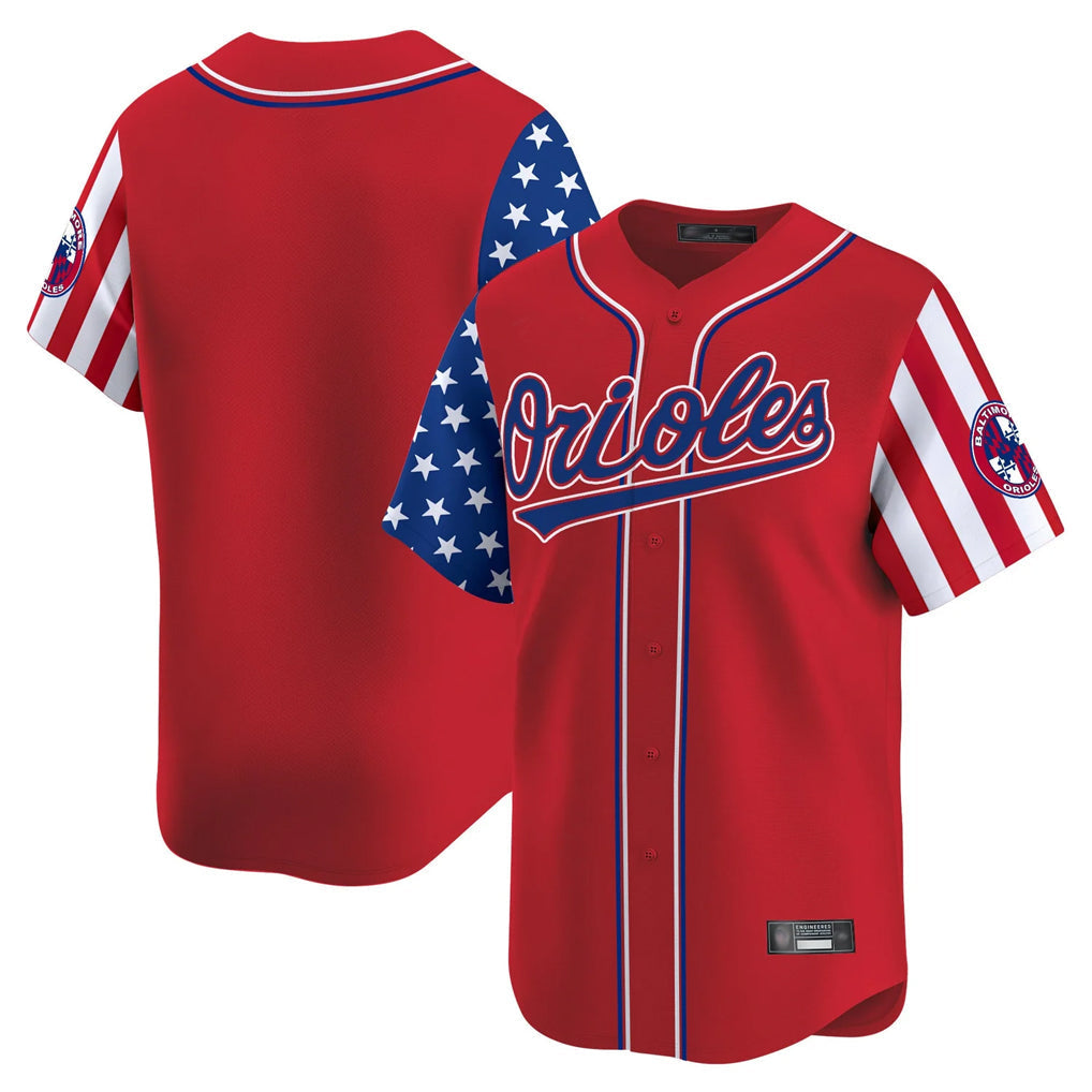 Boles B.Orioles Red Independence Day Vapor Premier Limited Home Game Blank Player Stitched Jerseys