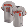 Boles B.Orioles #11 Jordan Westburg Player Gray Limited Home Game Stitched Jerseys