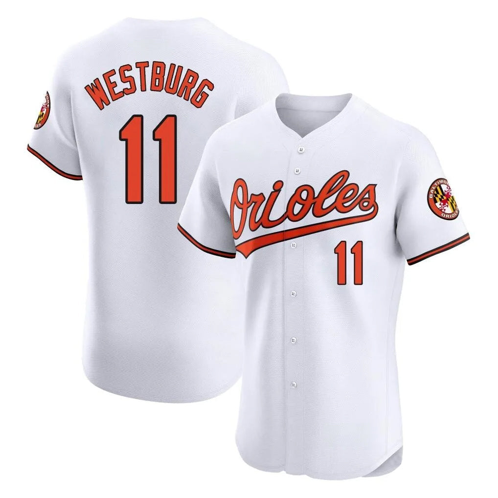 Boles B.Orioles #11 Jordan Westburg Player White Limited Elite Home Game Stitched Jerseys