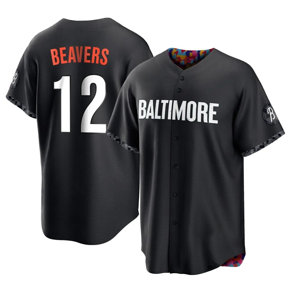 Boles B.Orioles #12 Dylan Beavers Player Black City Connect Home Game Stitched Jerseys