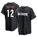 Boles B.Orioles #12 Dylan Beavers Player Black City Connect Home Game Stitched Jerseys