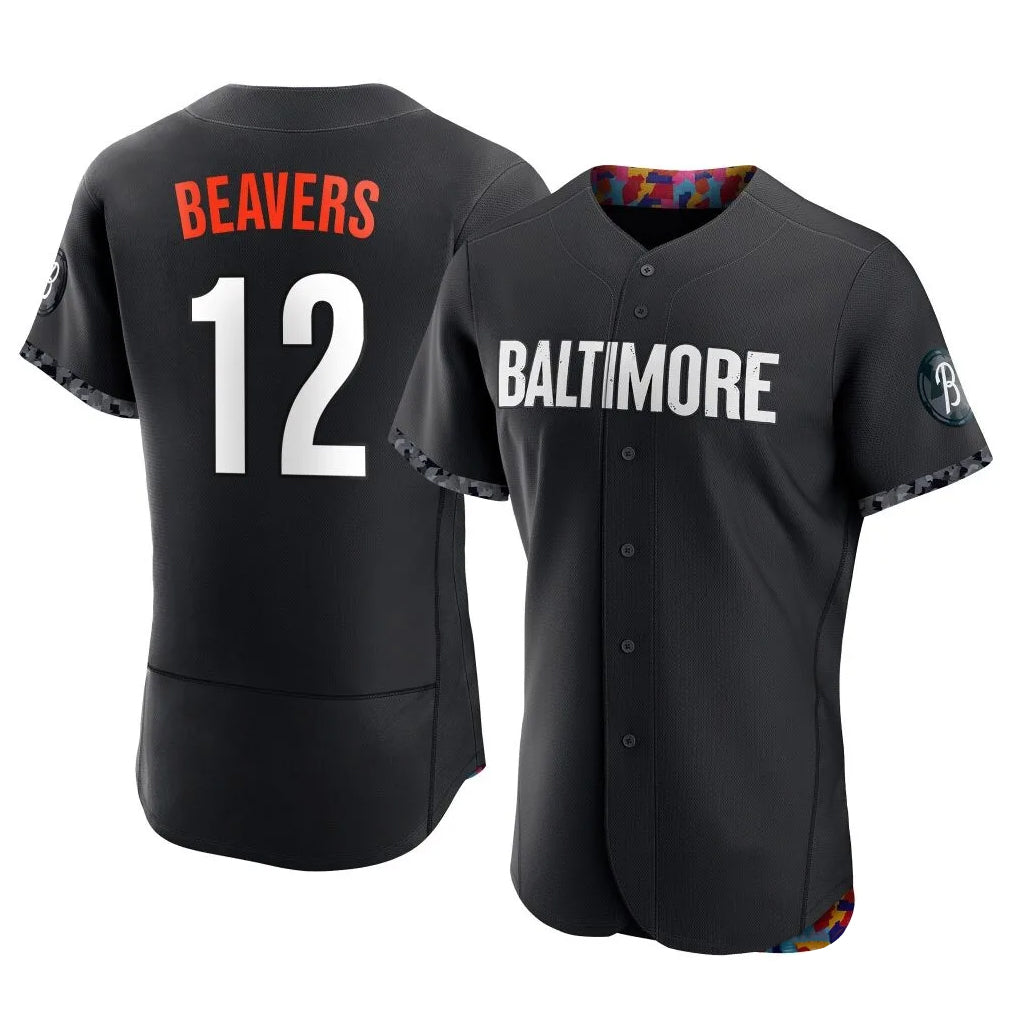 Boles B.Orioles #12 Dylan Beavers Player Black City Connect Limited Elite Home Game Stitched Jerseys