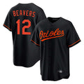 Boles B.Orioles #12 Dylan Beavers Player Black Home Game Stitched Jerseys