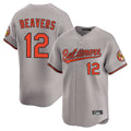 Boles B.Orioles #12 Dylan Beavers Player Gray Limited Home Game Stitched Jerseys