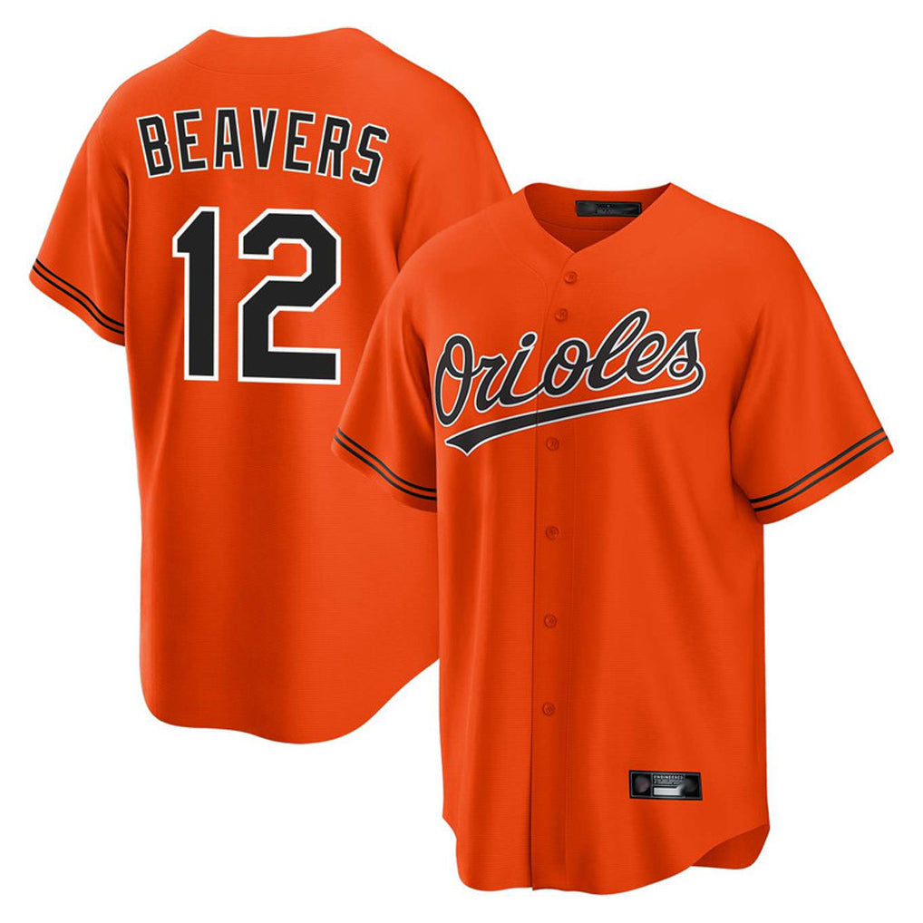 Boles B.Orioles #12 Dylan Beavers Player Orange Home Game Stitched Jerseys