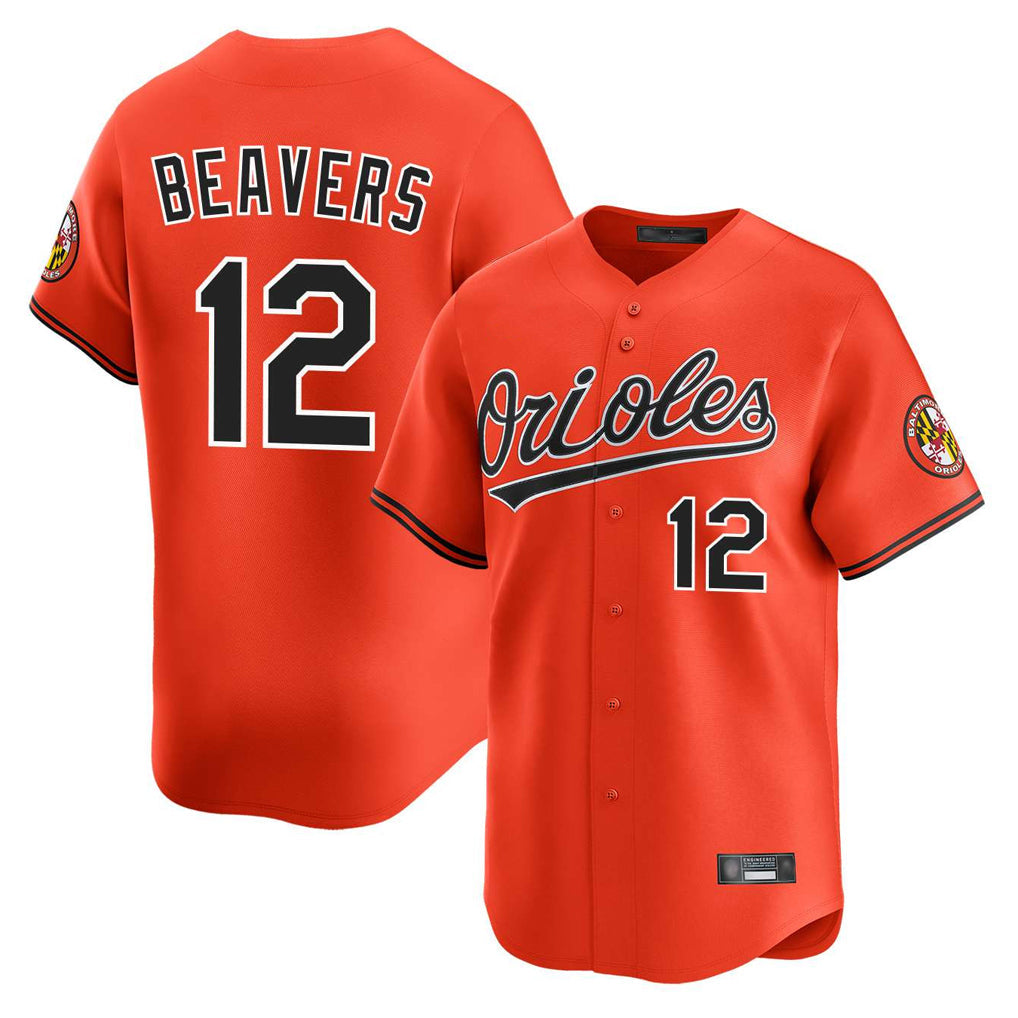 Boles B.Orioles #12 Dylan Beavers Player Orange Limited Home Game Stitched Jerseys