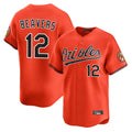 Boles B.Orioles #12 Dylan Beavers Player Orange Limited Home Game Stitched Jerseys