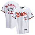 Boles B.Orioles #12 Dylan Beavers Player White USA 250 Fourth of July Home Game Stitched Jerseys