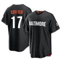 Boles B.Orioles #17 Colton Cowser Player Black City Connect Home Game Stitched Jerseys