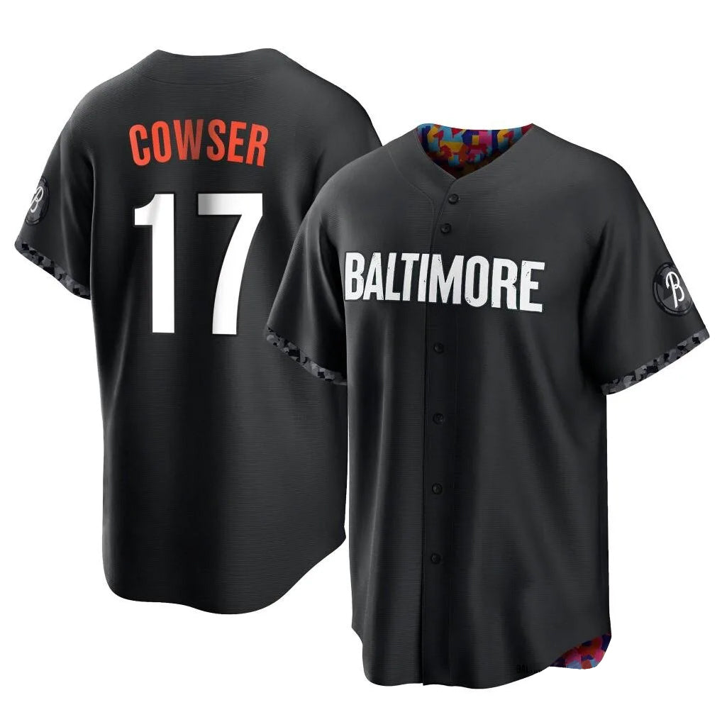 Boles B.Orioles #17 Colton Cowser Player Black City Connect Home Game Stitched Jerseys