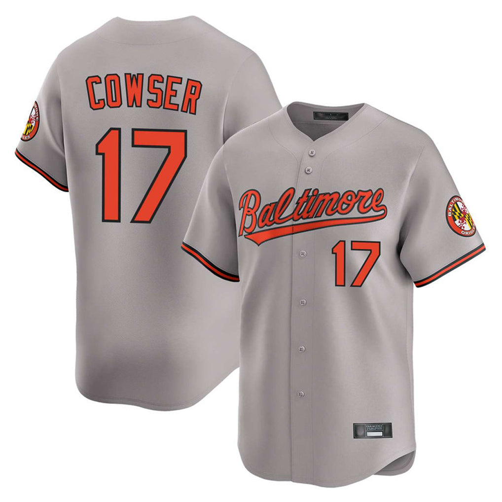 Boles B.Orioles #17 Colton Cowser Player Gray Limited Home Game Stitched Jerseys