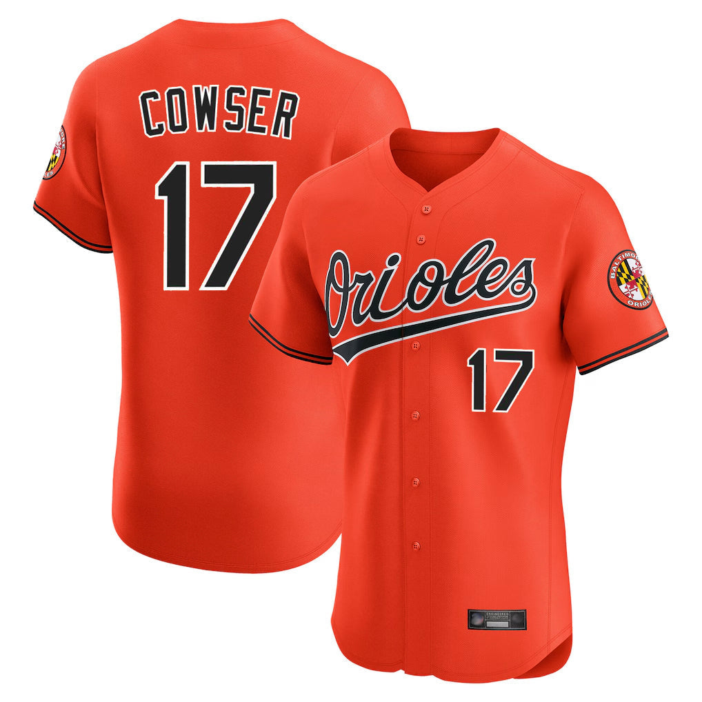 Boles B.Orioles #17 Colton Cowser Player Orange Limited Elite Home Game Stitched Jerseys