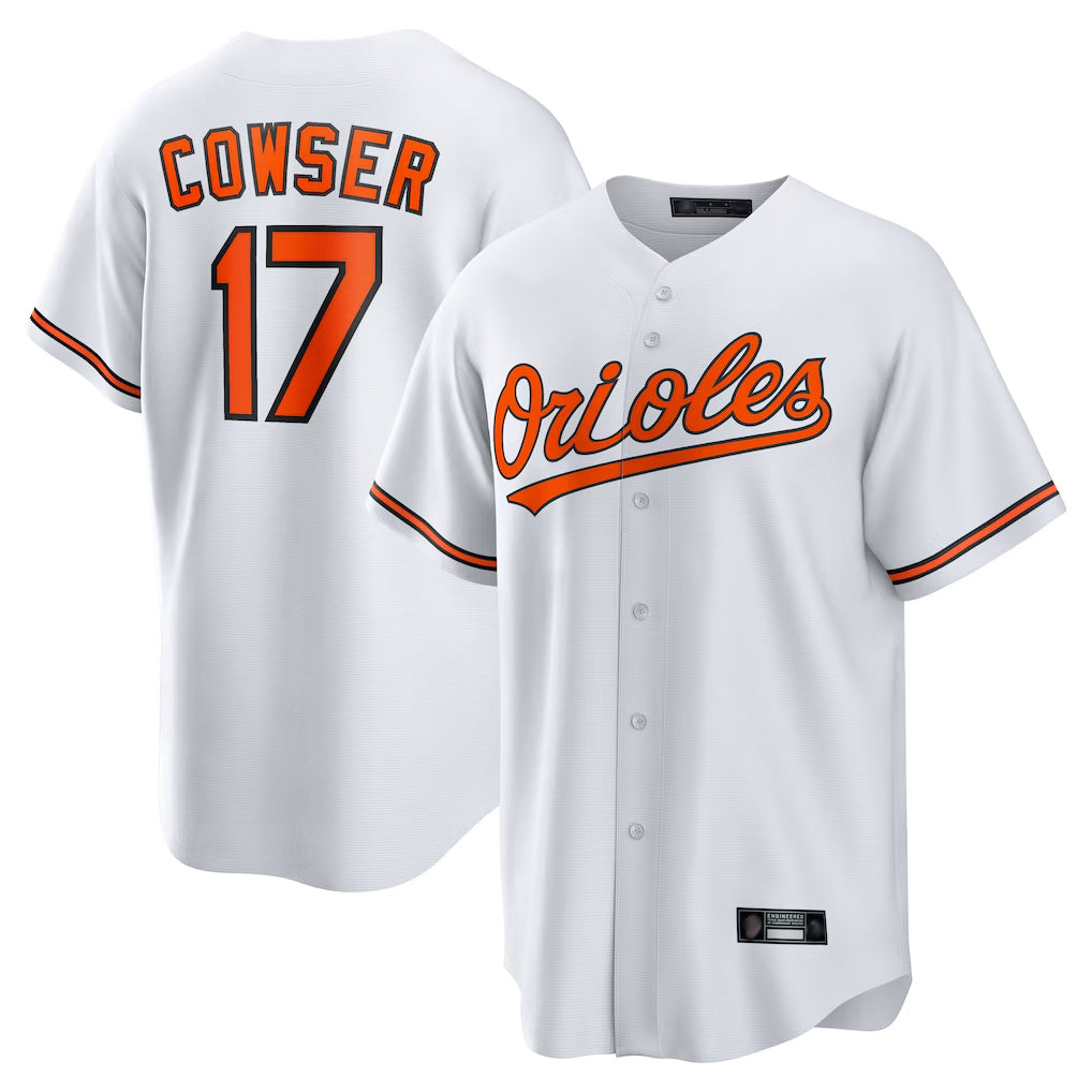 Boles B.Orioles #17 Colton Cowser Player White Home Game Stitched Jerseys