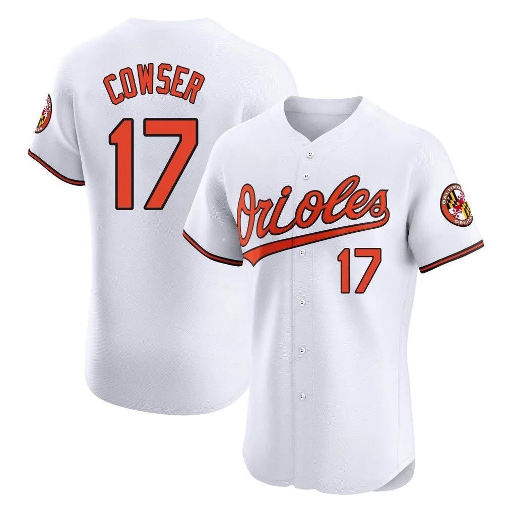 Boles B.Orioles #17 Colton Cowser Player White Limited Elite Home Game Stitched Jerseys