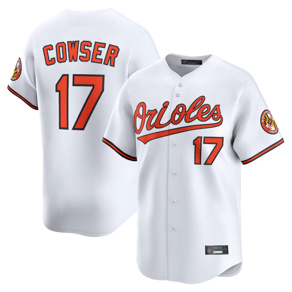 Boles B.Orioles #17 Colton Cowser Player White Limited Home Game Stitched Jerseys