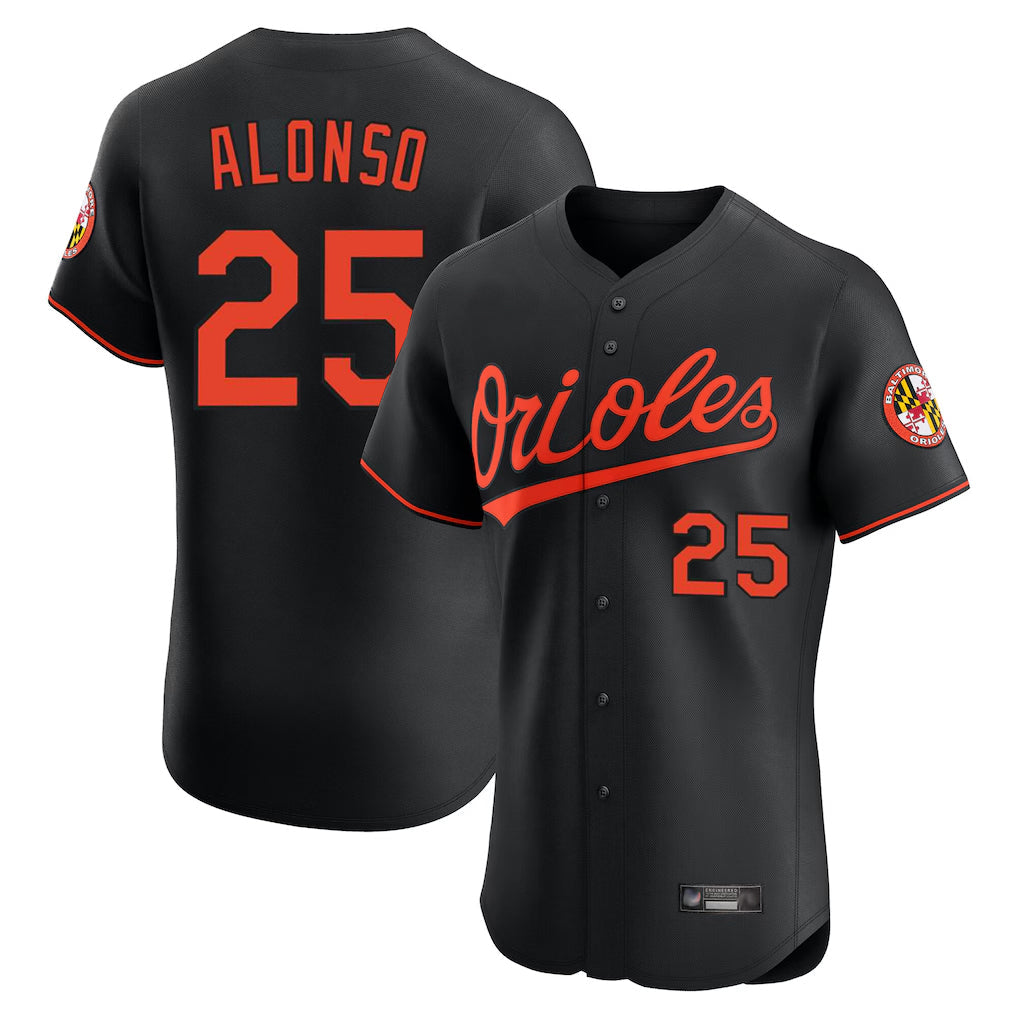 Boles B.Orioles #25 Pete Alonso Player Black Limited Elite Home Game Stitched Jerseys