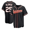 Boles B.Orioles #25 Pete Alonso Player Black Out Home Game Stitched Jerseys