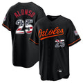 Boles B.Orioles #25 Pete Alonso Player Black USA 250 Fourth of July Home Game Stitched Jerseys
